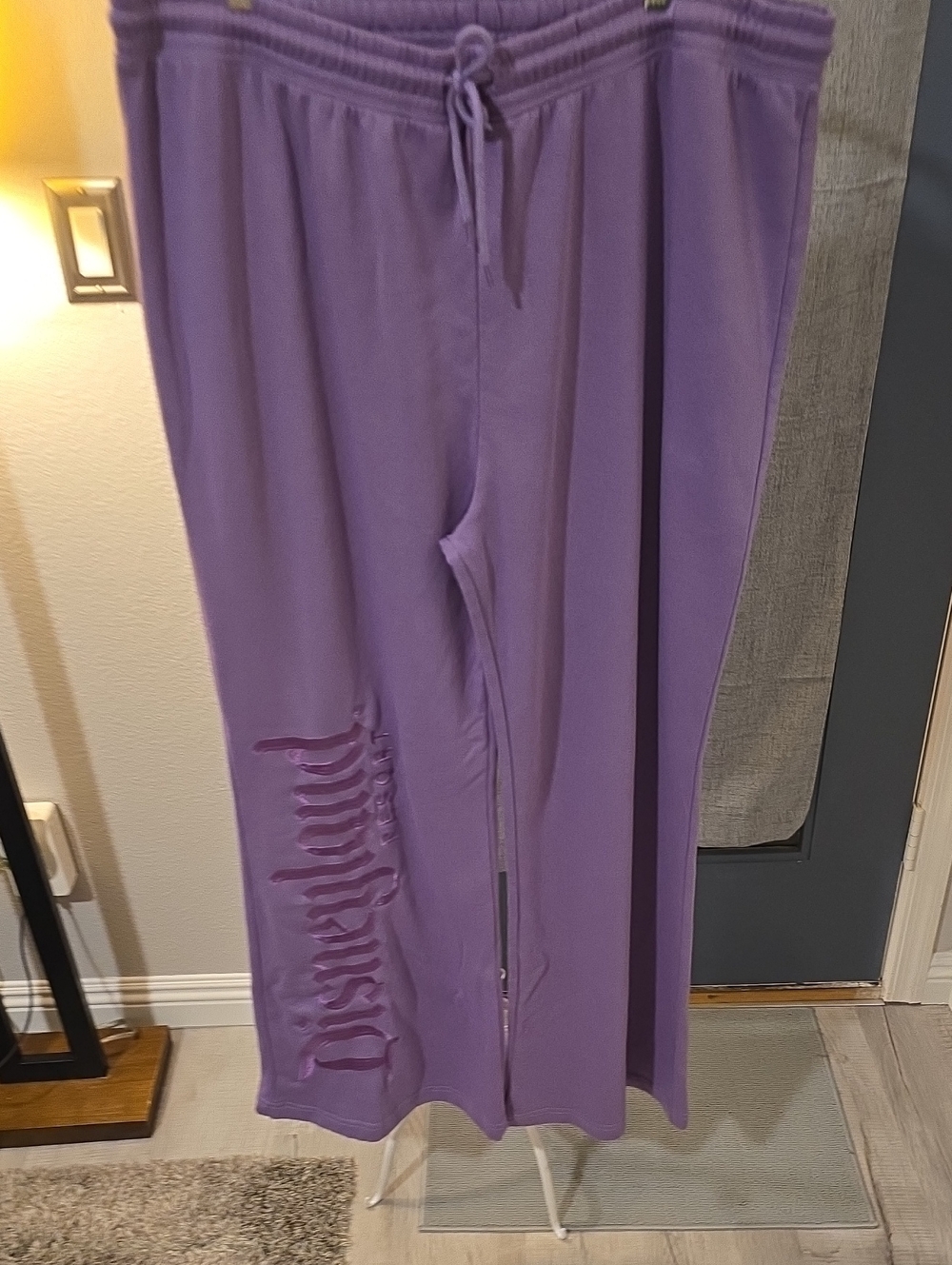 Disneyland Resort- Lavender Wide Leg Sweatpants with Drawstring
